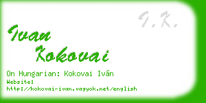 ivan kokovai business card