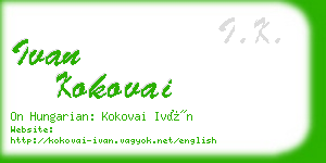 ivan kokovai business card